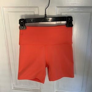 Orange biker shorts